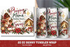 Blessed Mama Christmas 20oz Tumbler Wrap, Christian Mom Chri Product Image 1