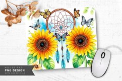 Sunflower Serenity Mouse Pad PNG Design Product Image 1