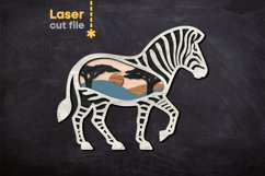 Zebra SVG Laser cut file for Glowforge Product Image 2