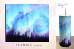 Northern lights Tumbler Wrap Sublimation Product Image 1