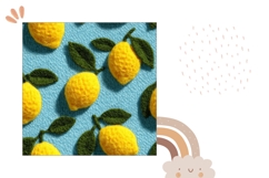 Knitted Lemons Pillow Sublimation, Summer Pillow Case Product Image 2
