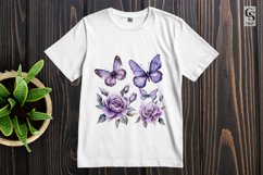 Purple Butterfly Rose PNG Clipart Product Image 2