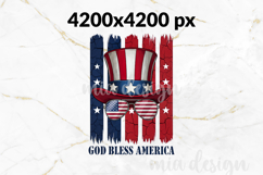 God Bless America PNG, Uncle Sam Hat Patriotic Sublimation Product Image 2