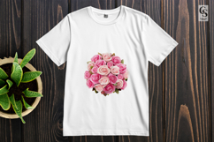 Pink Rose Bouquet Clipart Sublimation PNG Product Image 2