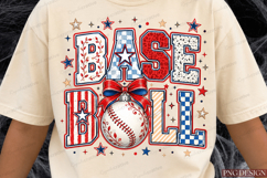 Baseball Coquette Sublimation Design Product Image 1