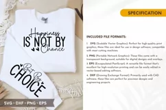 Happiness is not by Chance SVG - Sleeve T-Shirt Design Product Image 2