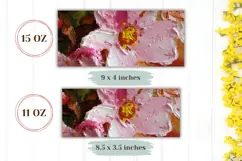 Art Flowers Mug Wrap, Floral Mug Sublimation, Art Mug Product Image 2