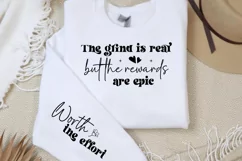 The grind is real but the rewards are epic Sleeve SVG PNG Product Image 2