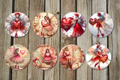 Valentine fairy | 8 Sublimation round earring designs Product Image 2