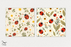 Ladybugs digital paper, background clipart Product Image 2
