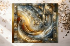 Abstract metallic design | Straight Skinny Tumbler bundle Product Image 2