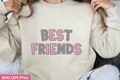 BEST FRIENDS PNG, Friendship Sublimation PNG Product Image 1