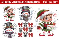 Funny Christmas Sublimation Clipart PNG Product Image 1