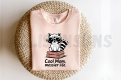 Cartoon Raccoon With Sunglasses Sitting On Books Sublimation Product Image 2