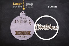 First Christmas Ornament SVG laser cut file for Glowforge Product Image 3