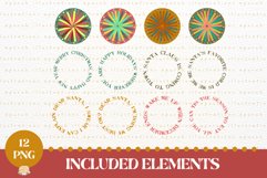 Christmas Santa Typography Badge Sublimation Set Product Image 2