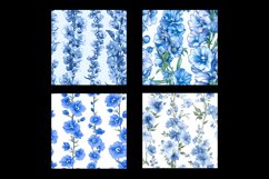 Delphinium Flower Digital Paper Patterns Product Image 2