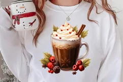 Christmas Drink Clipart Sublimation, Christmas PNG Product Image 2