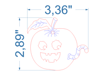 Halloween Apple Ornament SVG laser cut file for Glowforge Product Image 2