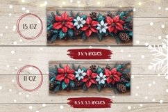 Poinsettia Mug Design, Christmas Mug Sublimation Design Product Image 2