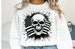 USA Skull Svg Design | Svg Cut Files | Shirt Svg Product Image 1