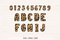 Leopard Print Alphabet SVG Bundle A to Z and 0 to 9 Product Image 2