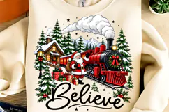 Vintage Santa Christmas PNG, Christmas Sublimation Product Image 3