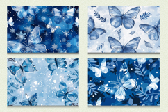 Winter Blue Butterfly Cutting Boards sublimation Design Product Image 2