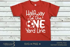 Halfway to the One Yard Line Svg Footbal,Baby SVG Product Image 2