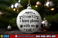 Sorry i can't i have plans with my cat SVG, Christmas SVG Product Image 2