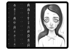 40 Procreate Surreal Girls Part-1 Stamp Brushes Product Image 7