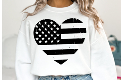 USA Flag Heart Svg Design | Svg Cut Files | Shirt Svg Product Image 2