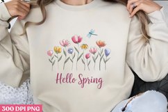 Hello Spring PNG, Hello Spring Sublimation PNG Product Image 3