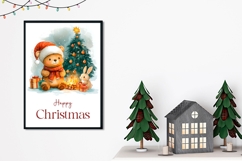 Cartoon Christmas Bear Greeting Card Design Product Image 2