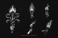 10 Bundle Dark Art Torch Flame Fire Light Lantern Olympics Product Image 3