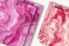 Pink Marble Texture Digital Paper Product Image 2