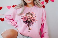 Vintage Valentines Day Flowers Clipart Product Image 2