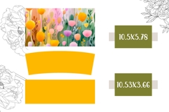Yellow Tumbler Wrap Design, Floral 40 Oz Tumbler PNG Product Image 2