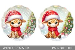 Christmas Giraffe Wind Spinner. Christmas Wind Spinner Product Image 1