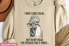 I May Look Calm PNG, Funny Animal Jokes sublimation P Product Image 3