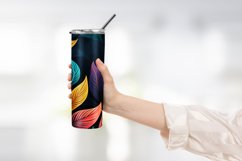 Colorful Abstract Leaves Tumbler Wrap Sublimation Product Image 2