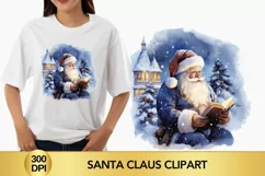 santa claus clipart, christmas santa sublimation Product Image 1