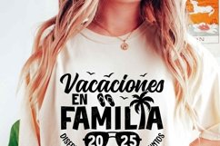 Vacaciones en Familia 2025 SVG | Spanish Family Vacation PNG Product Image 2