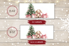 Cartoon Christmas Bunny Mug, Christmas Tree Mug Design Product Image 2