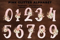 Pink Glitter Boho Floral Alphabet Product Image 2