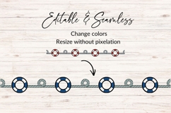 Seamless Nautical Life Ring Border SVG Product Image 2