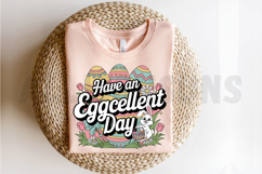 Have An Eggcellent Day Easter Themed Illustration With Bunny Product Image 2