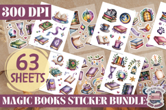 Magic Books sticker Sheet Bundle 63 Sheets Book Lover Read Product Image 5