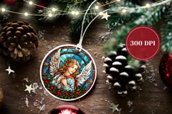 Christmas Angel Ornament, Christmas Product Tag Sublimation Product Image 2