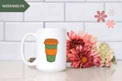 Hand Drawn Fall Illustration, Cartoon Coffee mug PNG Product Image 2